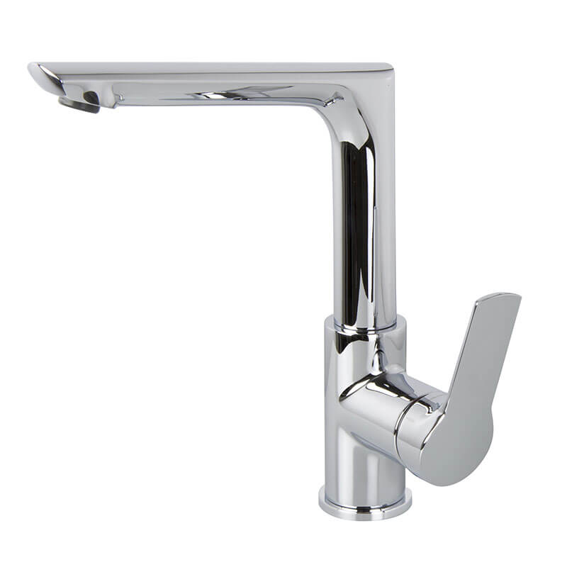 F3781FNCR - Wash basin mixer with casted swivel spout